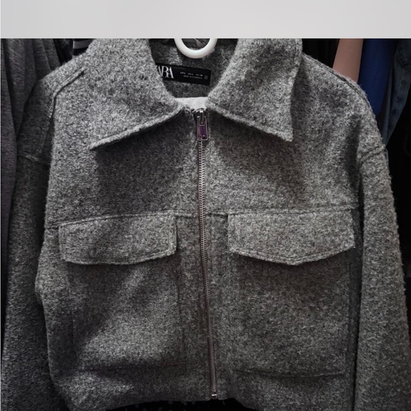 Zara Gray Teddy Jacket - Picture 2 of 8